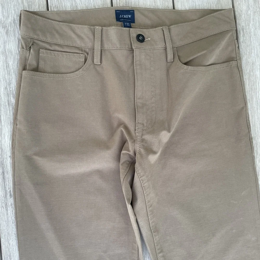 J.Crew Tech Pant 770 Straight Fit Khaki Stretch Performance Chino Pants 30x34NEW